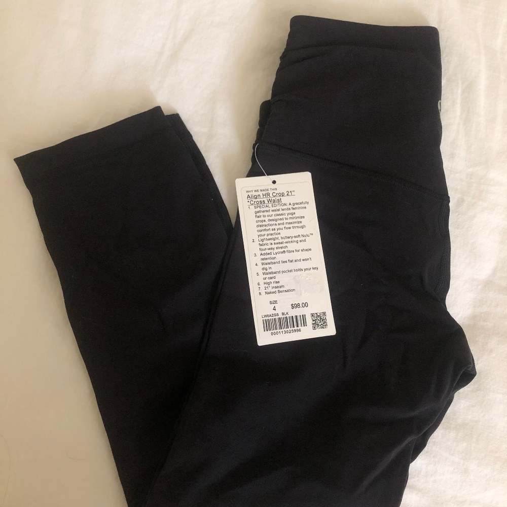 Lululemon Align HR Crop 21” Cross Waist (NWT)